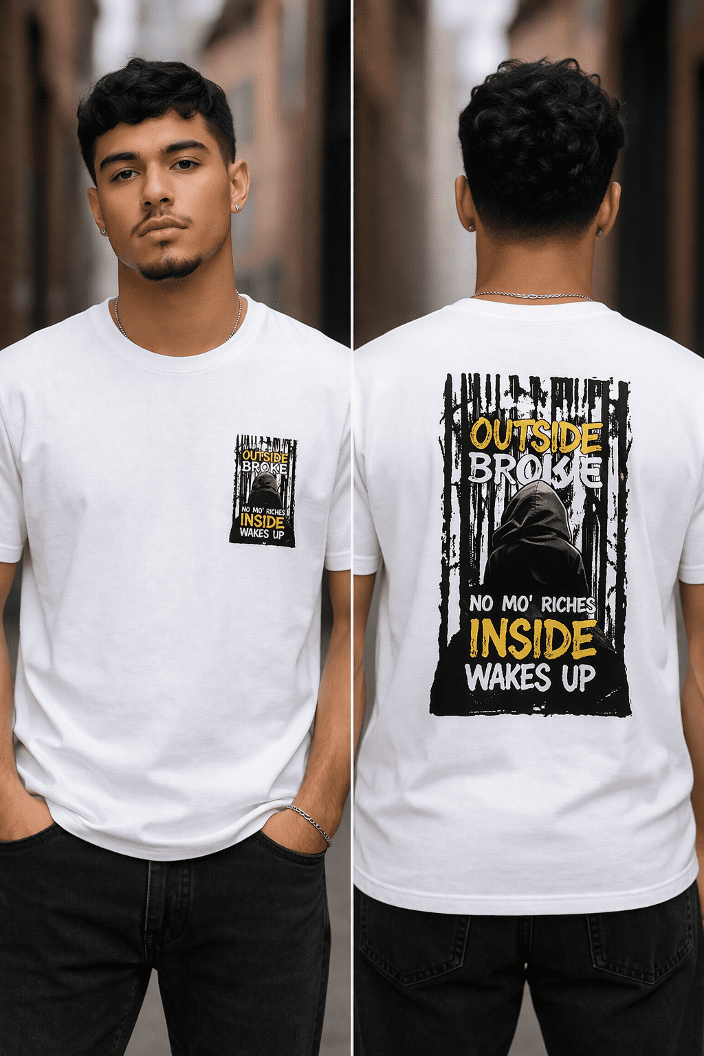 HE WHO LOOKS OUTSIDE STATEMENT T-SHIRT