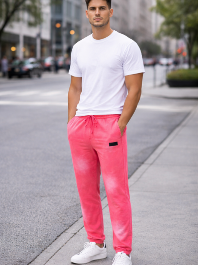 WASHED CRIMSON DEEP STACKED FLARE PANT