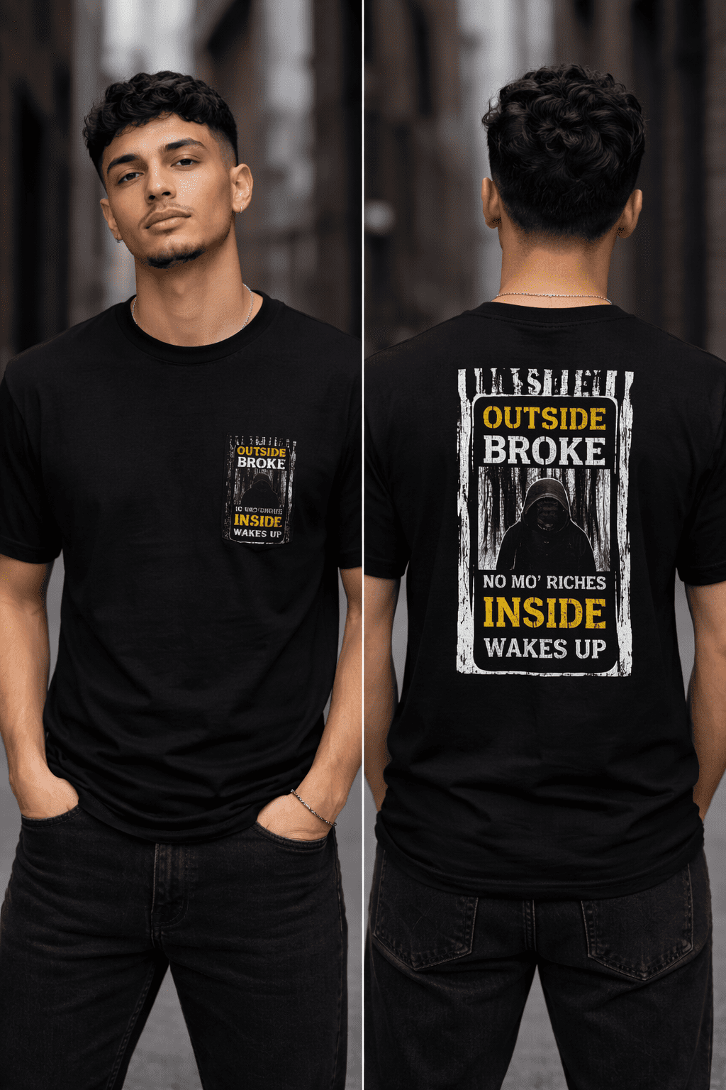 HE WHO LOOKS OUTSIDE STATEMENT T-SHIRT - Image 2
